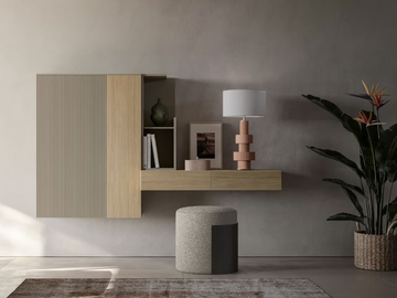 OPEN - Sectional wooden storage wall by Santalucia Mobili - view 3